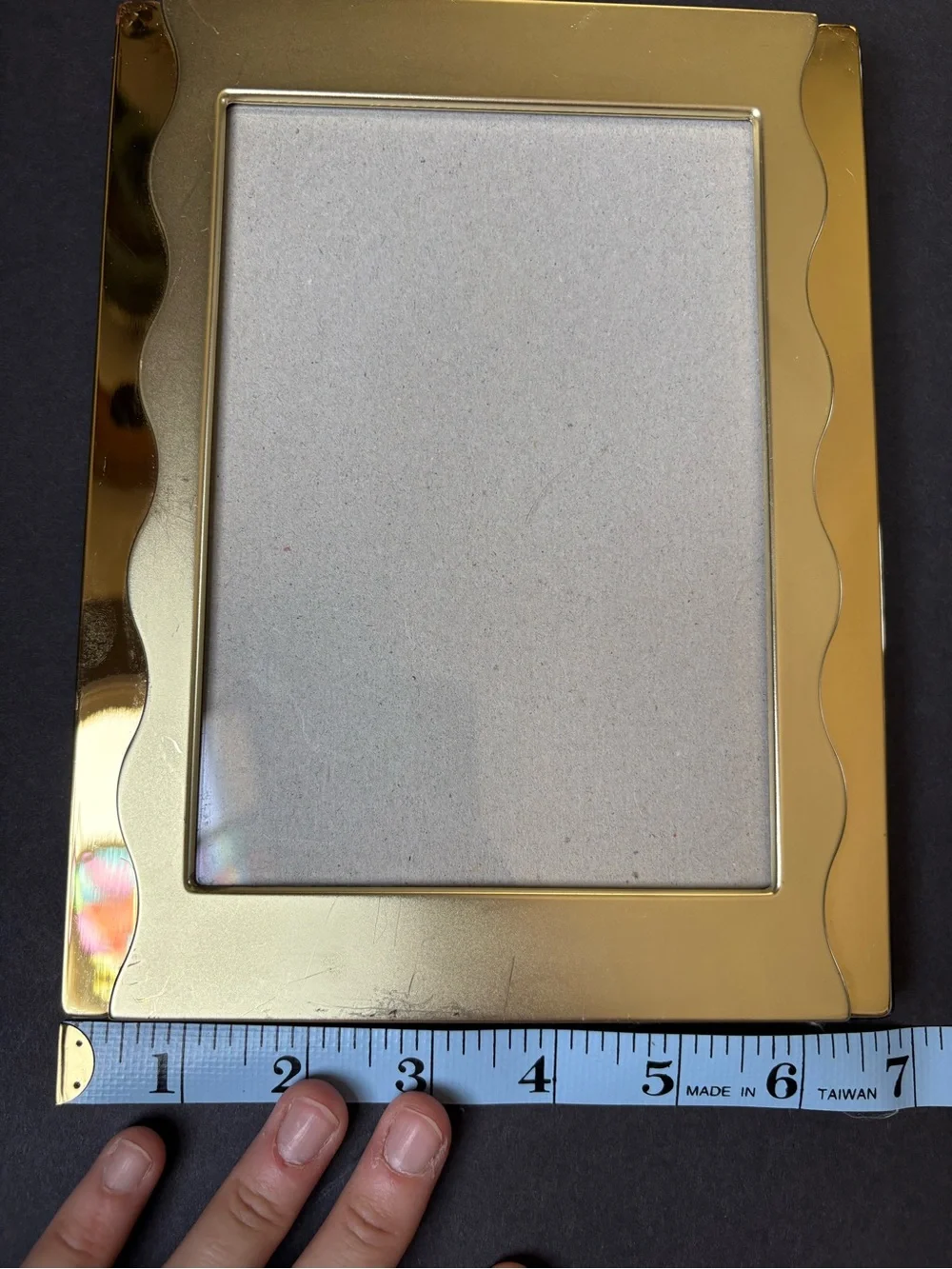 Burnes of Boston Gold Toned 5 by 7 picture frame- 90’s brass collection
